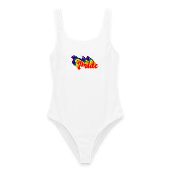 Stolz LGBT Retro - Frauen Badeanzug - Weiß - Vorne - AI Model Female 172 dark (172cm)