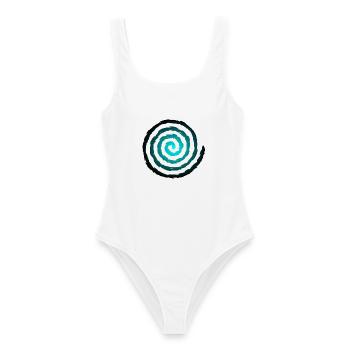 Spirale Symbol Wachstum und Erweiterung - Frauen Badeanzug - Weiß - Vorne - AI Model Female 172 dark (172cm)