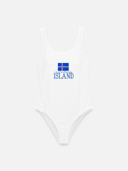 Island Iceland - Frauen Badeanzug - Weiß