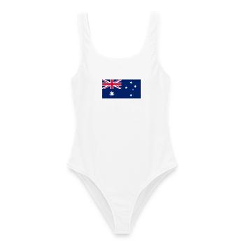 Australien - Frauen Badeanzug - Weiß - Vorne - AI Model Female 172 dark (172cm)