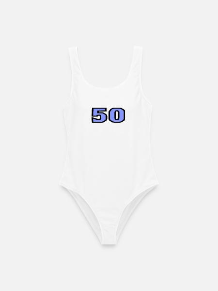 50. 50 JAHRE. 50-JÄHRIGES JUBILÄUM. 50-JÄHRIGES JUBILÄUM. - Frauen Badeanzug - Weiß