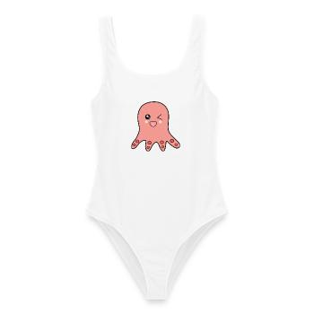 Octopus marine animals - Women's Swimsuit - white - Front - AI Model Female 172 dark (172cm)