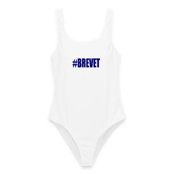 FERRY. BACCALAUREAT. PATENT. DNB. EXAMINATION. WELL DONE - Women's Swimsuit - white - Front - AI Model Female 172 dark (172cm)