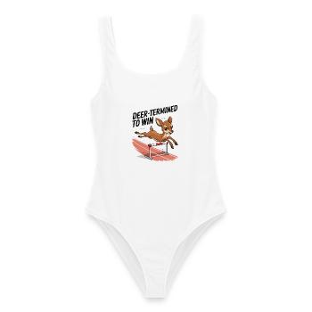 Deer-Termined To Win - Women's Swimsuit - white - Front - AI Model Female 172 dark (172cm)
