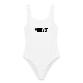 FERRY. BACCALAUREAT. PATENT. DNB. EXAMINATION. WELL DONE - Women's Swimsuit - white - Front - AI Model Female 172 dark (172cm)