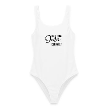 Beste Oma der Welt - Frauen Badeanzug - Weiß - Vorne - AI Model Female 172 dark (172cm)