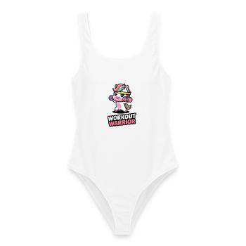 Workout Warrior - Women's Swimsuit - white - Front - AI Model Female 172 dark (172cm)