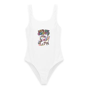 Let's Get Crafty! - Women's Swimsuit - white - Front - AI Model Female 172 dark (172cm)
