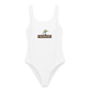 Falknerei mit Weißkopfseeadler, Adler Beize - Frauen Badeanzug - Weiß - Vorne - AI Model Female 172 dark (172cm)