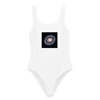 Galaxie Spirale Kunstdruck - Frauen Badeanzug - Weiß - Vorne - AI Model Female 172 dark (172cm)