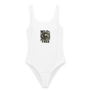 Wild&Free - Frauen Badeanzug - Weiß - Vorne - AI Model Female 172 dark (172cm)