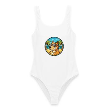 Cordoba Kampfhund Rasse Cartoon Sonnenbrille Strand - Frauen Badeanzug - Weiß - Vorne - AI Model Female 172 dark (172cm)