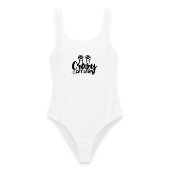 Cat Lover - Maillot de bain femme - blanc - Devant - AI Model Female 172 dark (172cm)