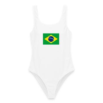 Brazilien - Frauen Badeanzug - Weiß - Vorne - AI Model Female 172 dark (172cm)