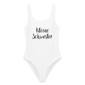 kleine Schwester - Frauen Badeanzug - Weiß - Vorne - AI Model Female 172 dark (172cm)