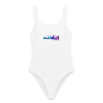 Skyline London - Frauen Badeanzug - Weiß - Vorne - AI Model Female 172 dark (172cm)