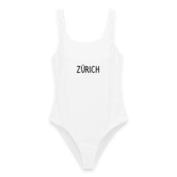Zürich - Frauen Badeanzug - Weiß - Vorne - AI Model Female 172 dark (172cm)