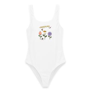 Harmony Flowers - Women's Swimsuit - white - Front - AI Model Female 172 dark (172cm)