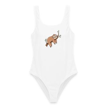 sloth - Women's Swimsuit - white - Front - AI Model Female 172 dark (172cm)