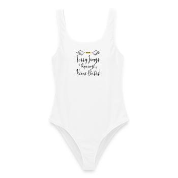 Sorry Jungs Papa Sagt Keine Dates Geschenk Tochter - Frauen Badeanzug - Weiß - Vorne - AI Model Female 172 dark (172cm)
