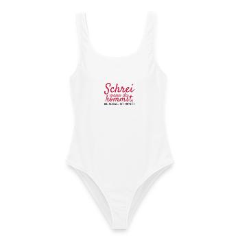Orgasmus Versauter Spruch lustig ab 18Geschenk - Frauen Badeanzug - Weiß - Vorne - AI Model Female 172 dark (172cm)