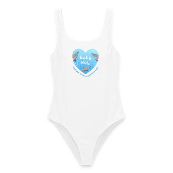 Baby Boy - Frauen Badeanzug - Weiß - Vorne - AI Model Female 172 dark (172cm)