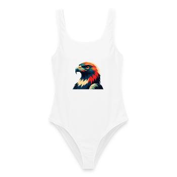 Hawk Cartoon Character Colorful Pet Animal - Women's Swimsuit - white - Front - AI Model Female 172 dark (172cm)