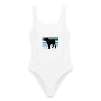 Alano Español Dog Lover Silhouette Vintage Sunset - Frauen Badeanzug - Weiß - Vorne - AI Model Female 172 dark (172cm)