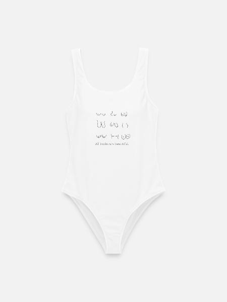 All boobs are beautiful Design - Frauen Badeanzug - Weiß
