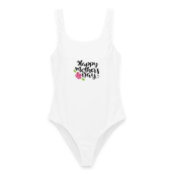 Fête des Mères - Maillot de bain femme - blanc - Devant - AI Model Female 172 dark (172cm)