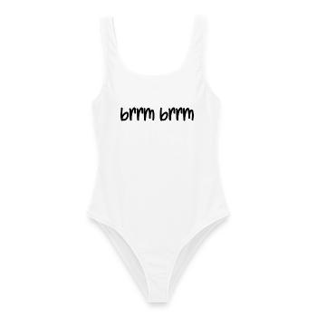 brrm brrm - Frauen Badeanzug - Weiß - Vorne - AI Model Female 172 dark (172cm)
