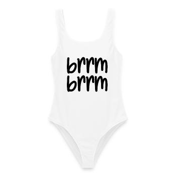 brrm brrm - Frauen Badeanzug - Weiß - Vorne - AI Model Female 172 dark (172cm)