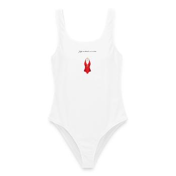 La piscine 1 - Maillot de bain femme - blanc - Devant - AI Model Female 172 dark (172cm)