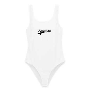 hamburger logo - Frauen Badeanzug - Weiß - Vorne - AI Model Female 172 dark (172cm)