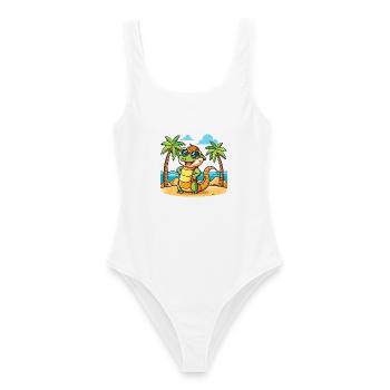 Anaconda Funny Cartoon Lunettes de soleil de plage d’été - Maillot de bain femme - blanc - Devant - AI Model Female 172 dark (172cm)