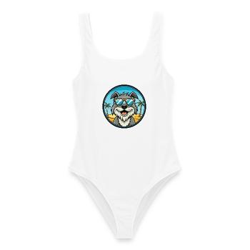 Harrier Hunderasse Cartoon Sonnenbrille Strand - Frauen Badeanzug - Weiß - Vorne - AI Model Female 172 dark (172cm)