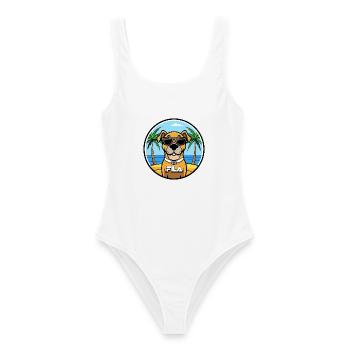 Brasileiro Dog Breed Cartoon Sunglasses Beach - Women's Swimsuit - white - Front - AI Model Female 172 dark (172cm)