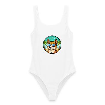 Carolina Dog Breed Cartoon Lunettes de soleil Beach - Maillot de bain femme - blanc - Devant - AI Model Female 172 dark (172cm)