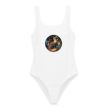 Mandala nature magic - Frauen Badeanzug - Weiß - Vorne - AI Model Female 172 dark (172cm)