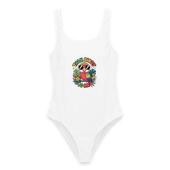 Talk Birdy To Me - Women's Swimsuit - white - Front - AI Model Female 172 dark (172cm)