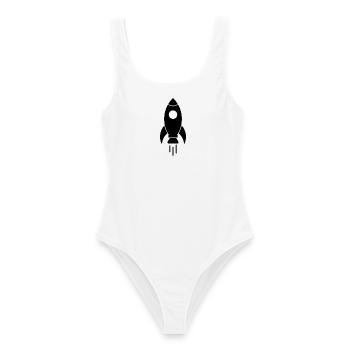 Space rocket - Women's Swimsuit - white - Front - AI Model Female 172 dark (172cm)