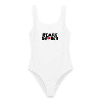 Heart <3Broken - Women's Swimsuit - white - Front - AI Model Female 172 dark (172cm)