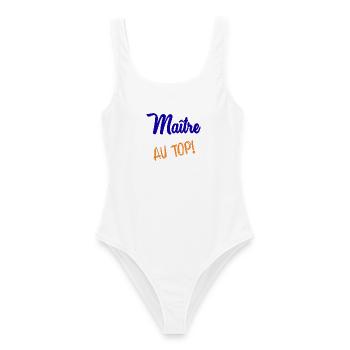 MASTER - Women's Swimsuit - white - Front - AI Model Female 172 dark (172cm)