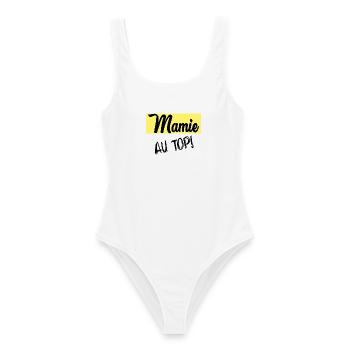 BONNE FÊTE MAMIE - Maillot de bain femme - blanc - Devant - AI Model Female 172 dark (172cm)