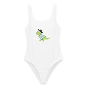 Dino Pirat costume de pirate costume Halloween Carnaval garçon - Maillot de bain femme - blanc - Devant - AI Model Female 172 dark (172cm)