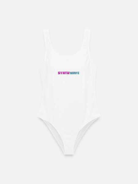 Synthwave - Frauen Badeanzug - Weiß