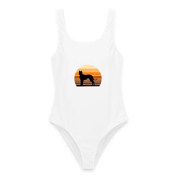 Cordoba Kampfhund Liebhaber Silhouette Retro Sonnenuntergang - Frauen Badeanzug - Weiß - Vorne - AI Model Female 172 dark (172cm)