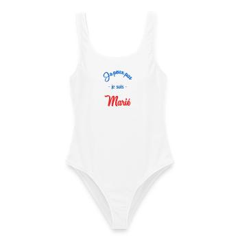 JE PEUX PAS. MARIE. FUTUR MARIE. EVJF. TEAM. TEAM - Maillot de bain femme - blanc - Devant - AI Model Female 172 dark (172cm)