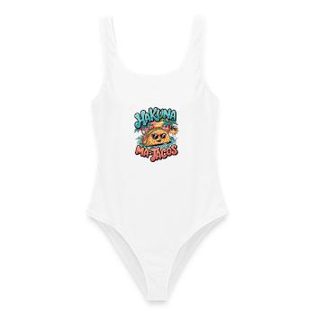Hakuna Ma-Tacos - Frauen Badeanzug - Weiß - Vorne - AI Model Female 172 dark (172cm)
