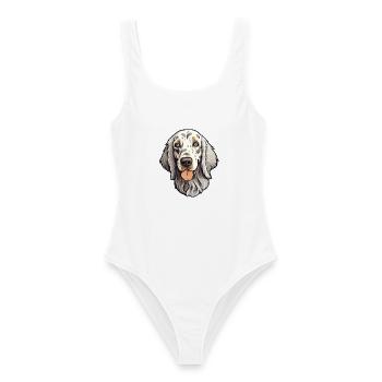 English Setter Hunderasse Cartoon Kawaii Illustrati - Frauen Badeanzug - Weiß - Vorne - AI Model Female 172 dark (172cm)